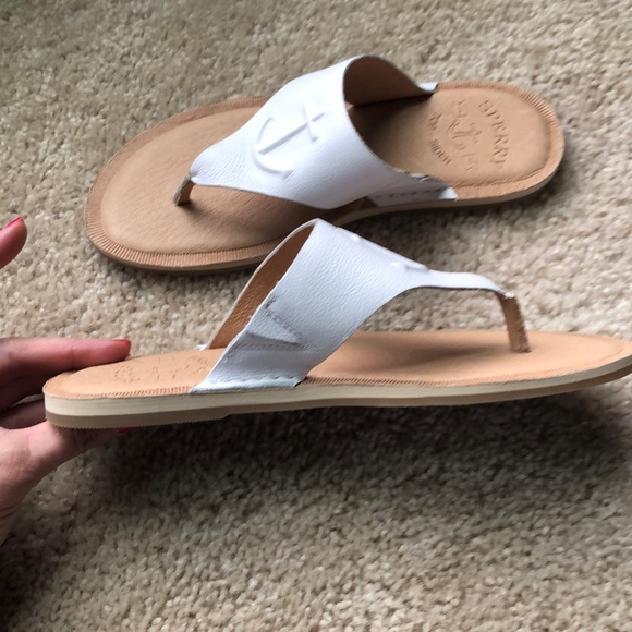 Sperry Womens Sea Port Thong leather sandal 7.5 - Picture 3 of 6